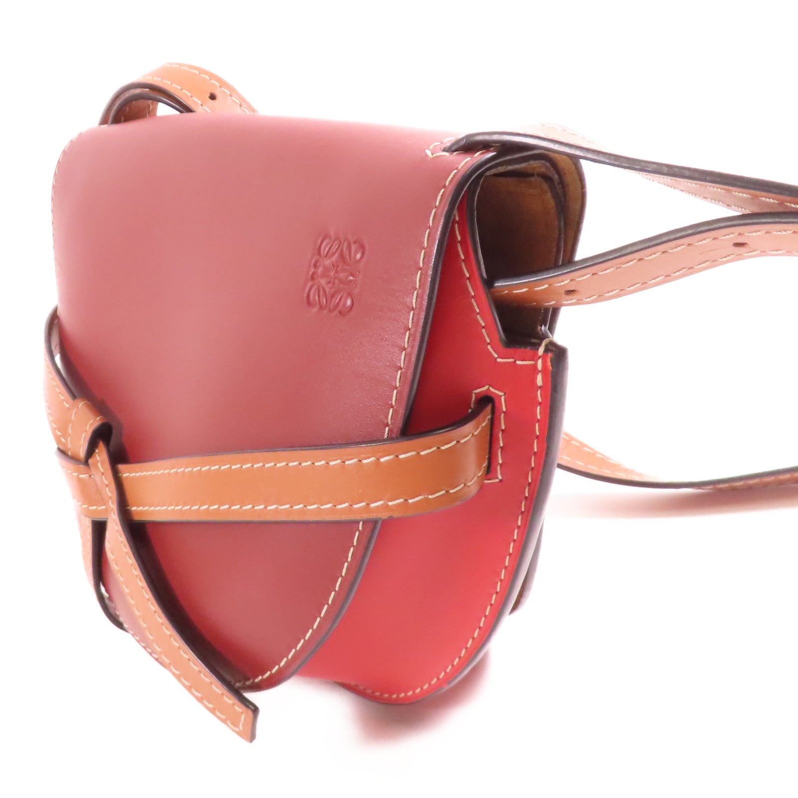 LOEWE 牛皮皮革Gate Bag金扣肩背袋