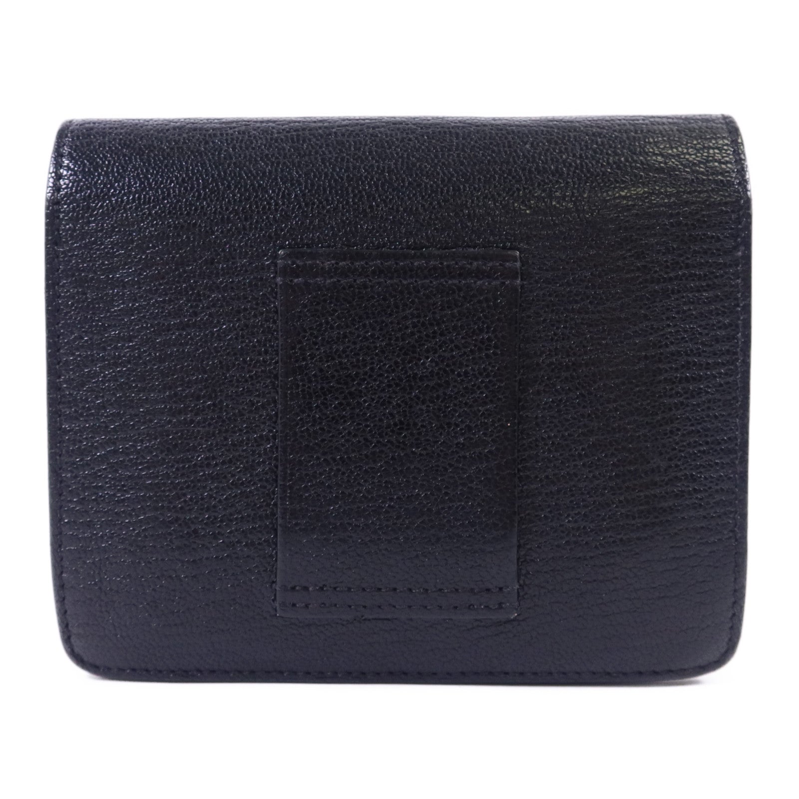 HERMES Chevre Mysore皮革Roulis Slim金扣錢包Noir