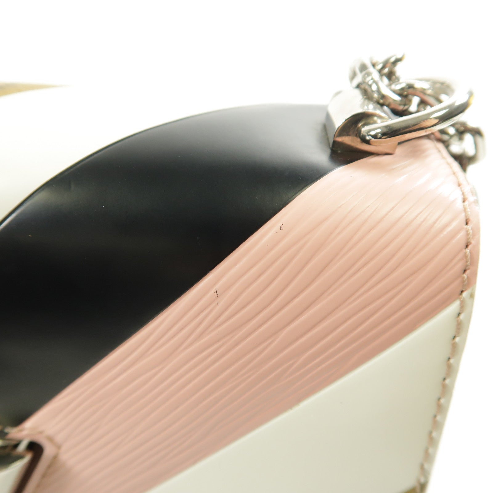 LOUIS VUITTON Monogram/Epi Twist MM金扣鏈帶肩背袋