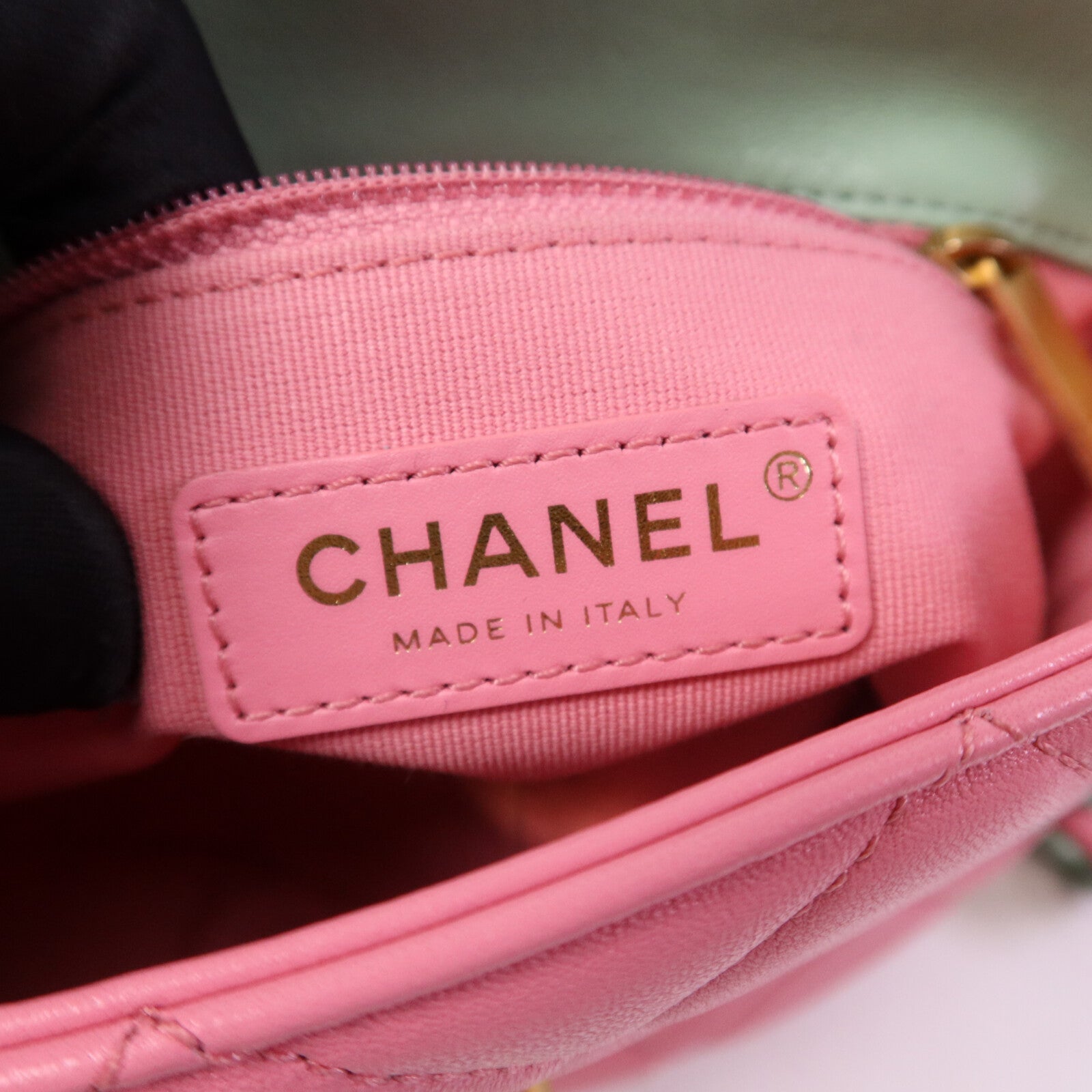 CHANEL 羊皮皮革Colourblock Mini Bag肩背袋