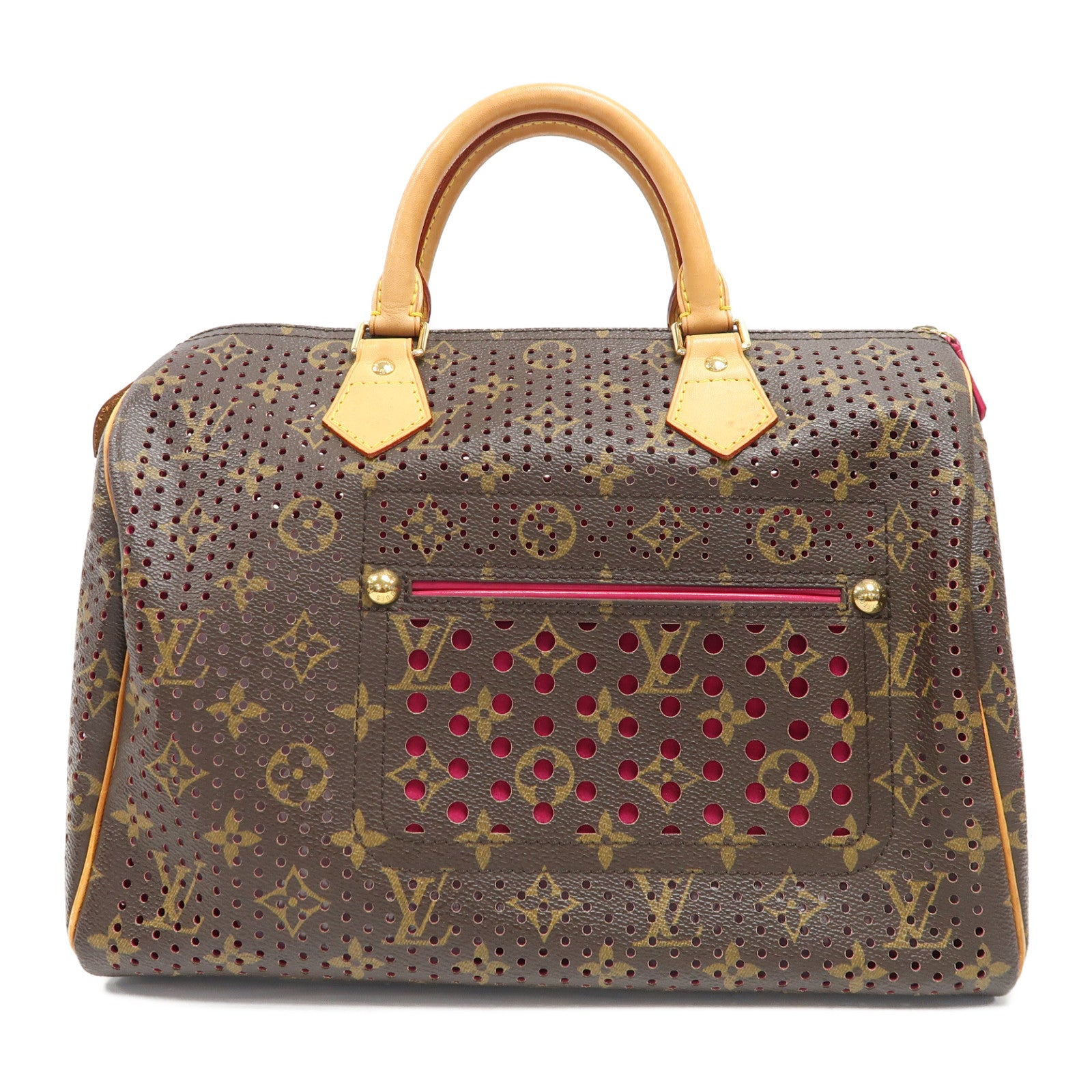 LOUIS VUITTON 【激減優惠】Monogram Perfo Speedy 30金扣手挽袋啡色