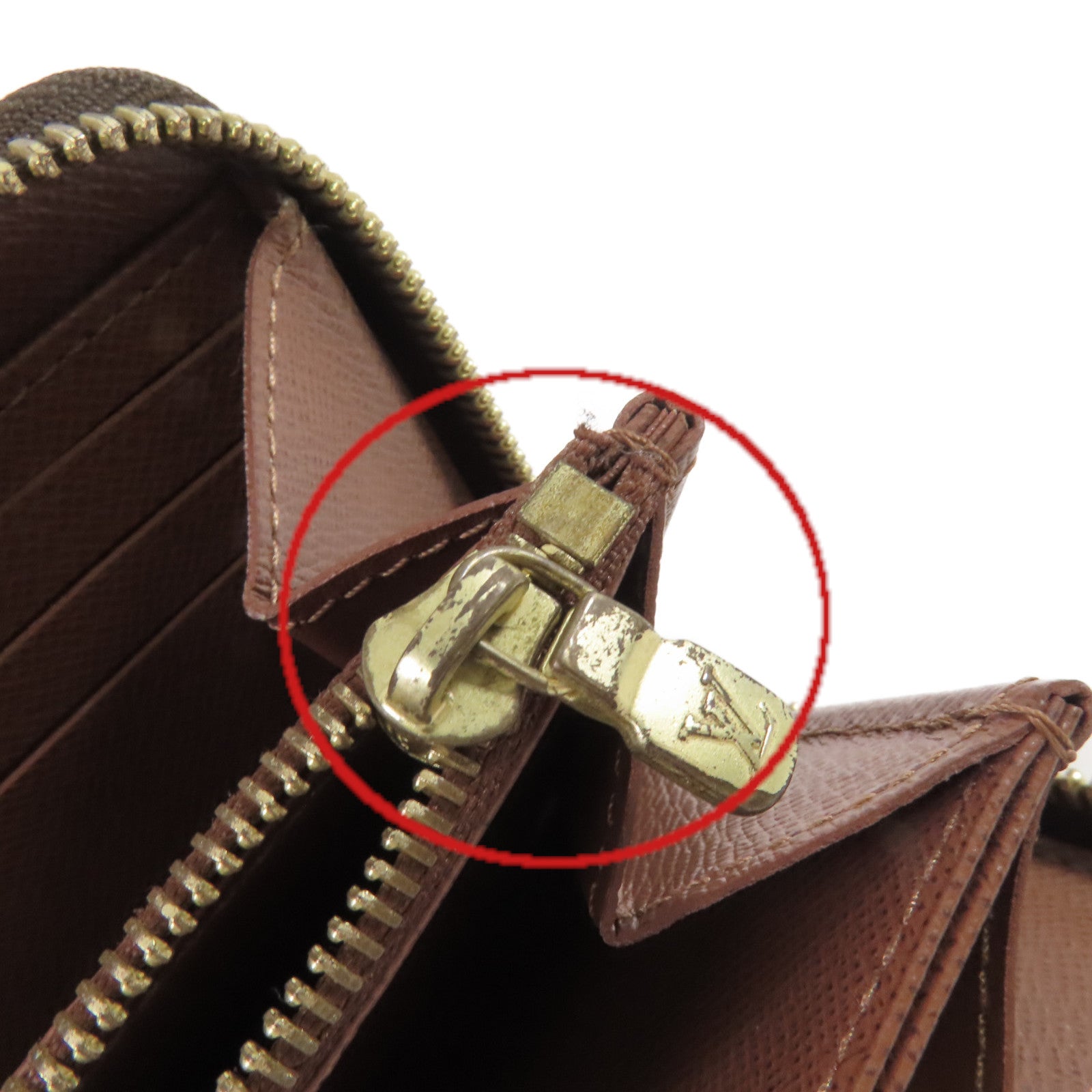 LOUIS VUITTON Monogram Zippy Long Wallet金扣拉鏈長錢包啡色