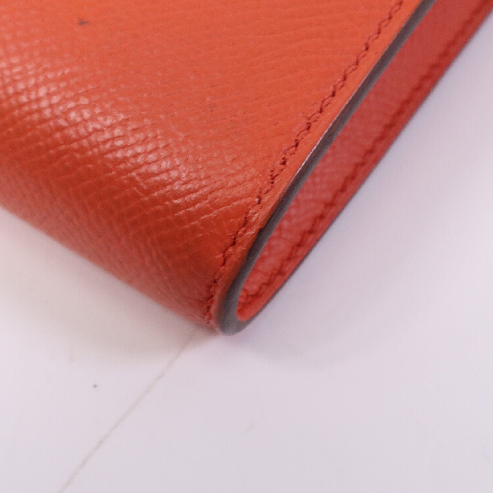 HERMES Epsom皮革Constance Wallet金扣長錢包Rouge Pivoine