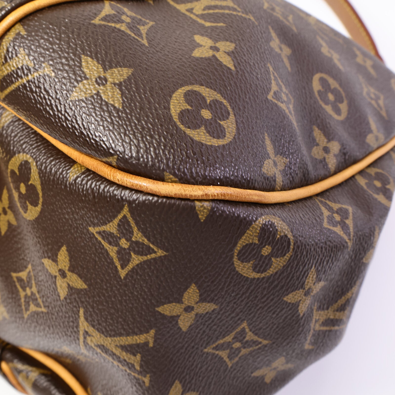 LOUIS VUITTON Monogram Galliera PM金扣肩背袋棕色