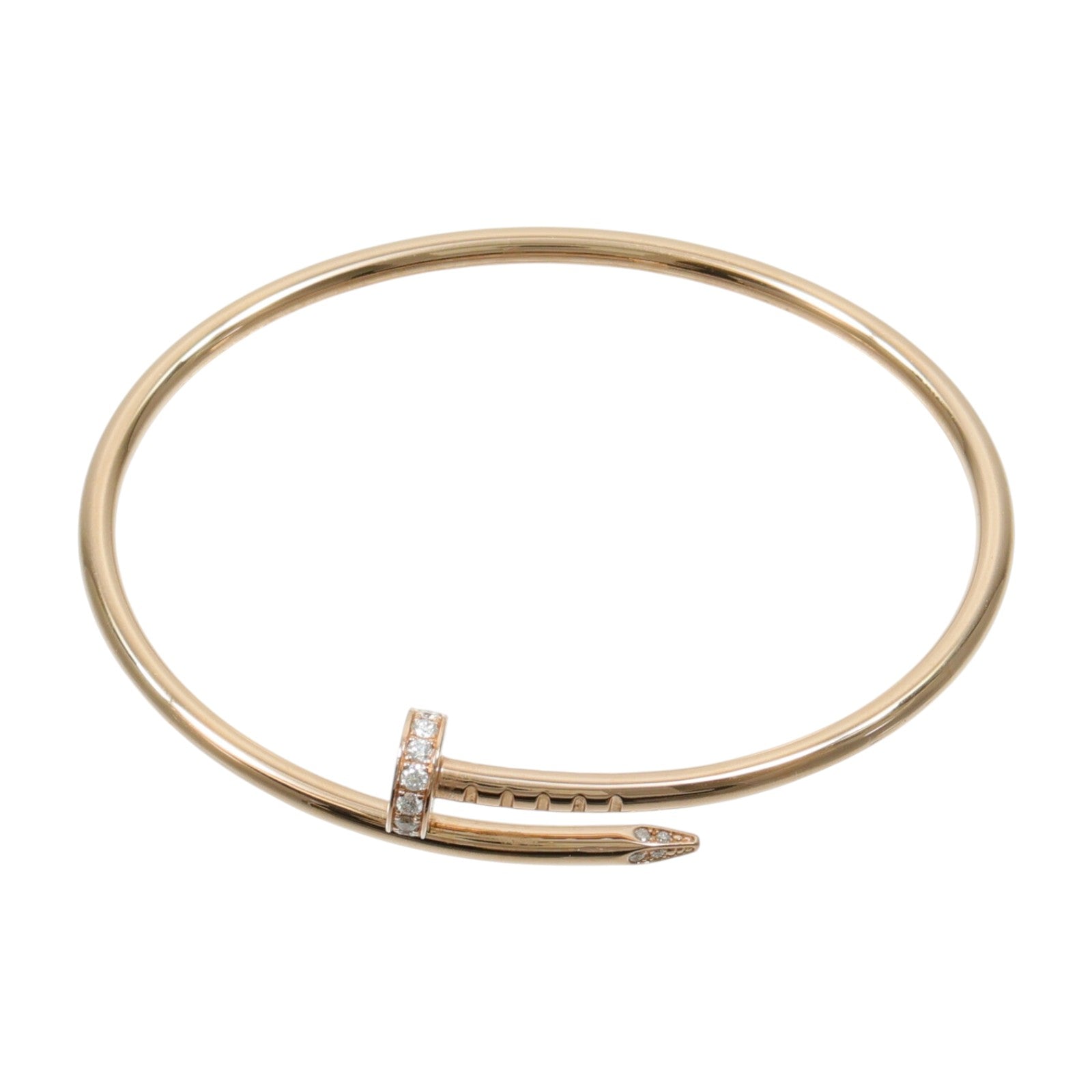 CARTIER 18K玫瑰金Juste Un Clou Diamond鑽石手鐲