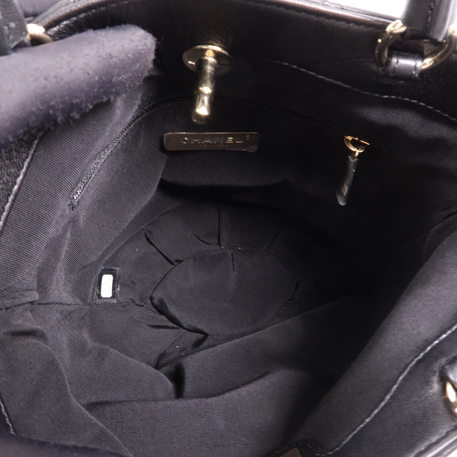 CHANEL 牛皮皮革2 Way Shoulder Bag金扣鏈帶手挽肩背兩用袋