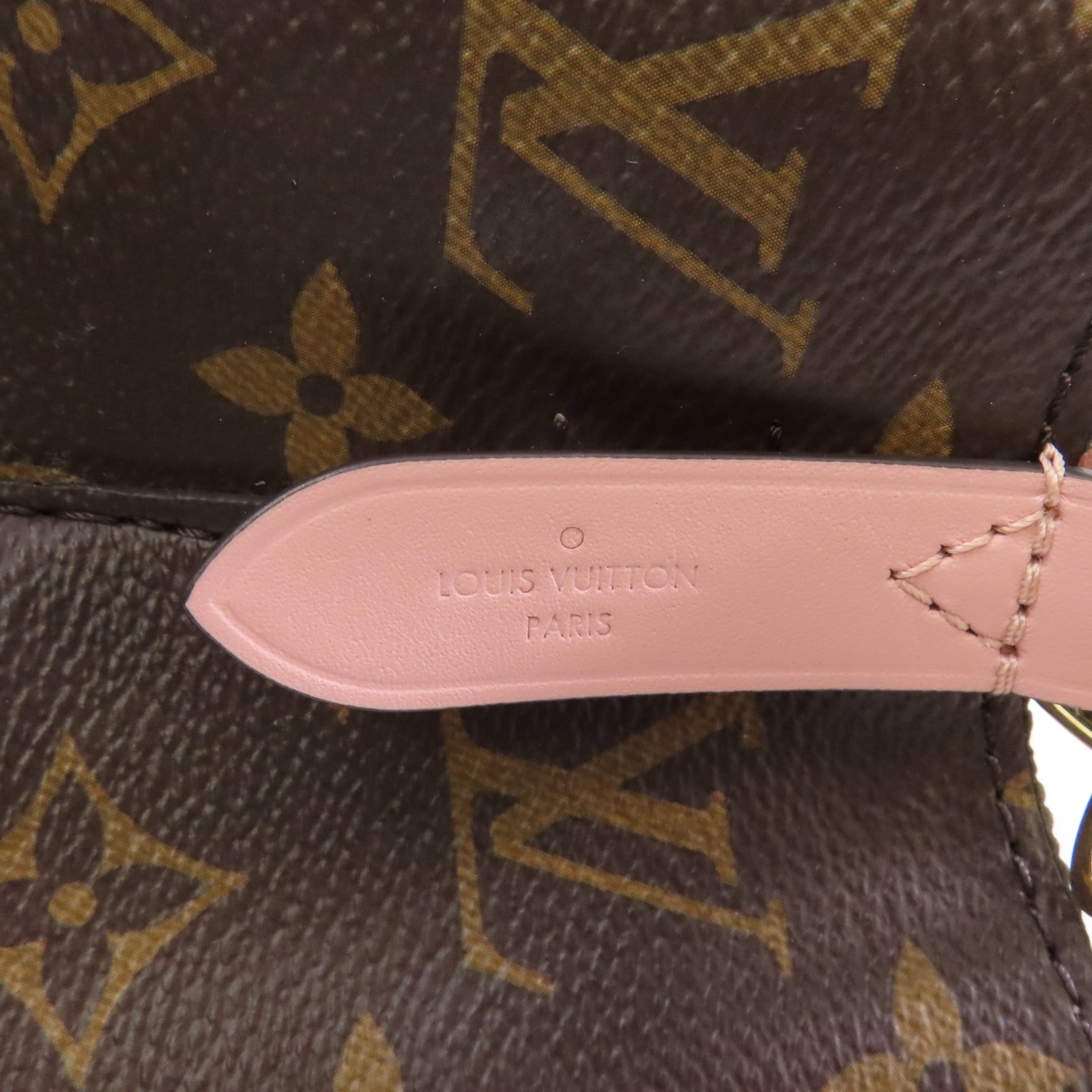 LOUIS VUITTON Monogram Neo Noe金扣手挽肩背兩用袋棕色/粉紅色