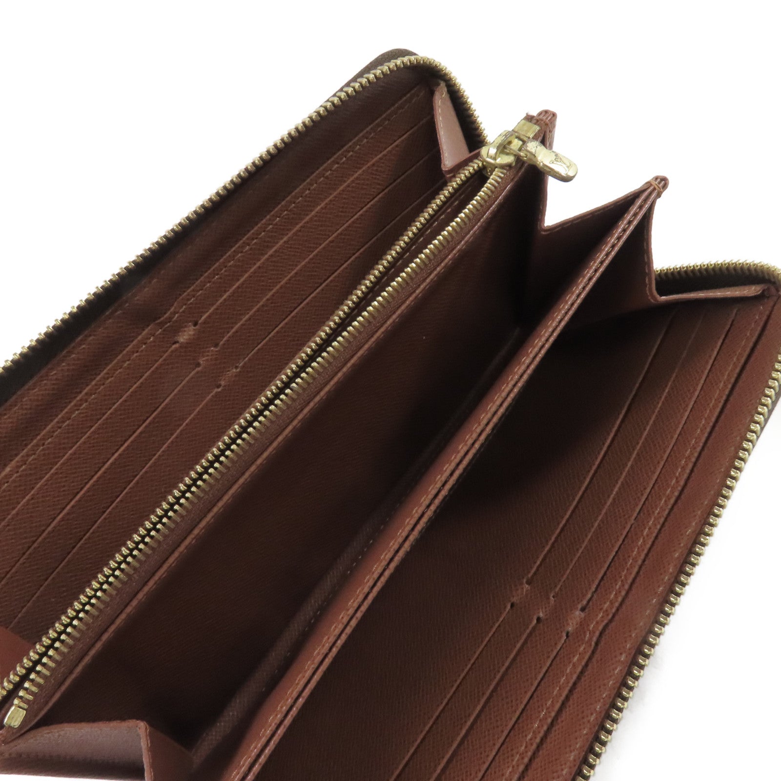 LOUIS VUITTON Monogram Zippy Long Wallet金扣拉鏈長錢包啡色