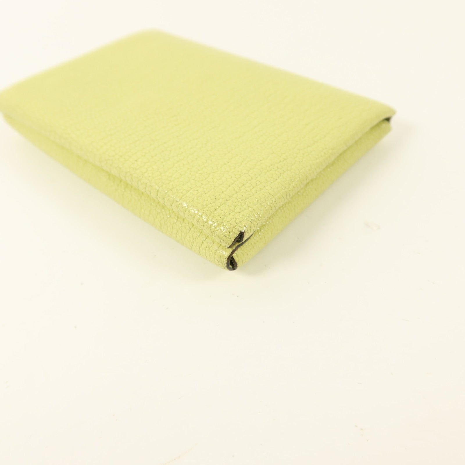 HERMES Chevre皮革Calvi Duo Card Holder卡片套Jaune Bourgeon