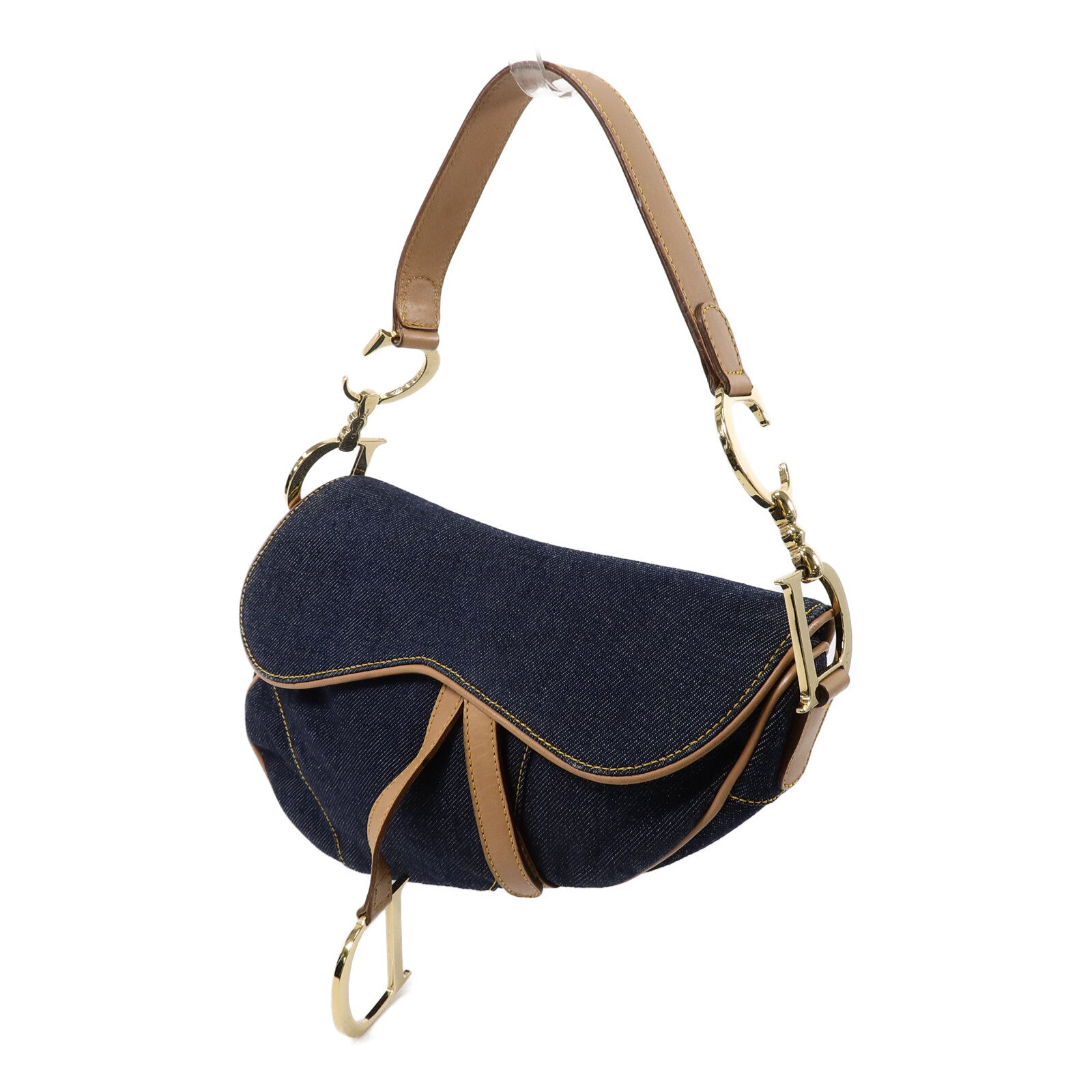 Dior 牛仔布Saddle肩背袋