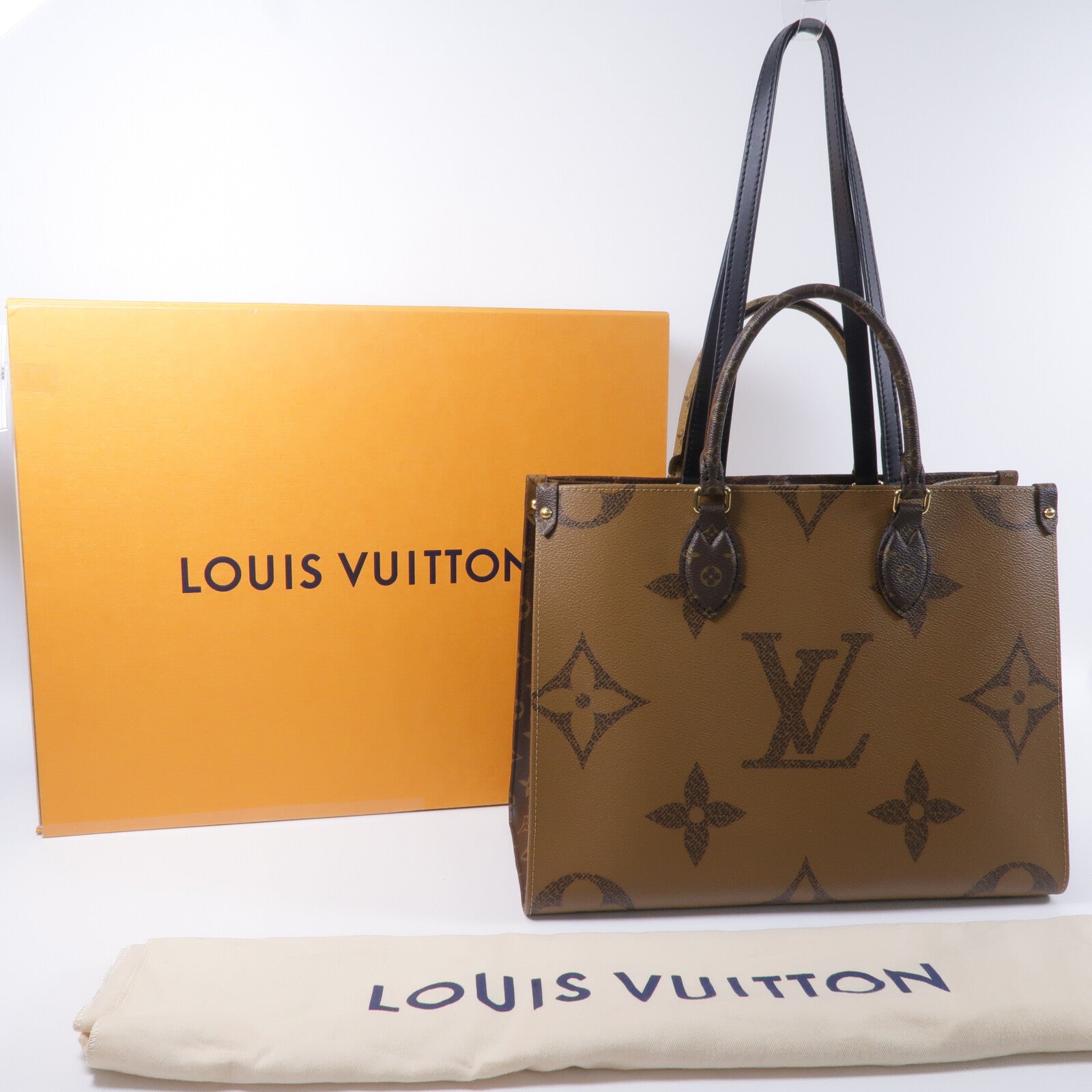 LOUIS VUITTON Monogram Giant On The Go MM手挽肩背兩用袋