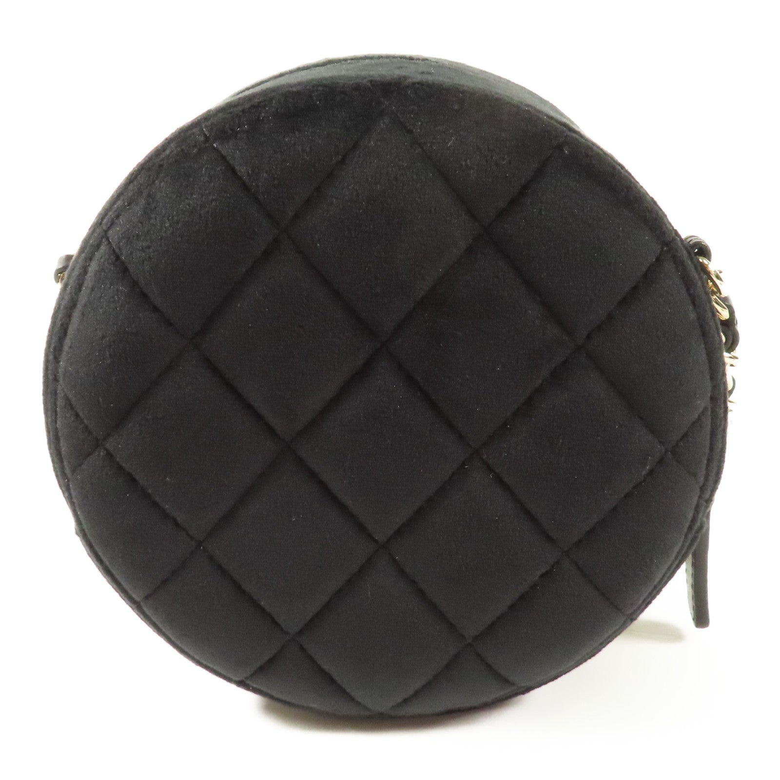 CHANEL 天鵝絨Chain Shoulder金扣鏈帶肩背袋