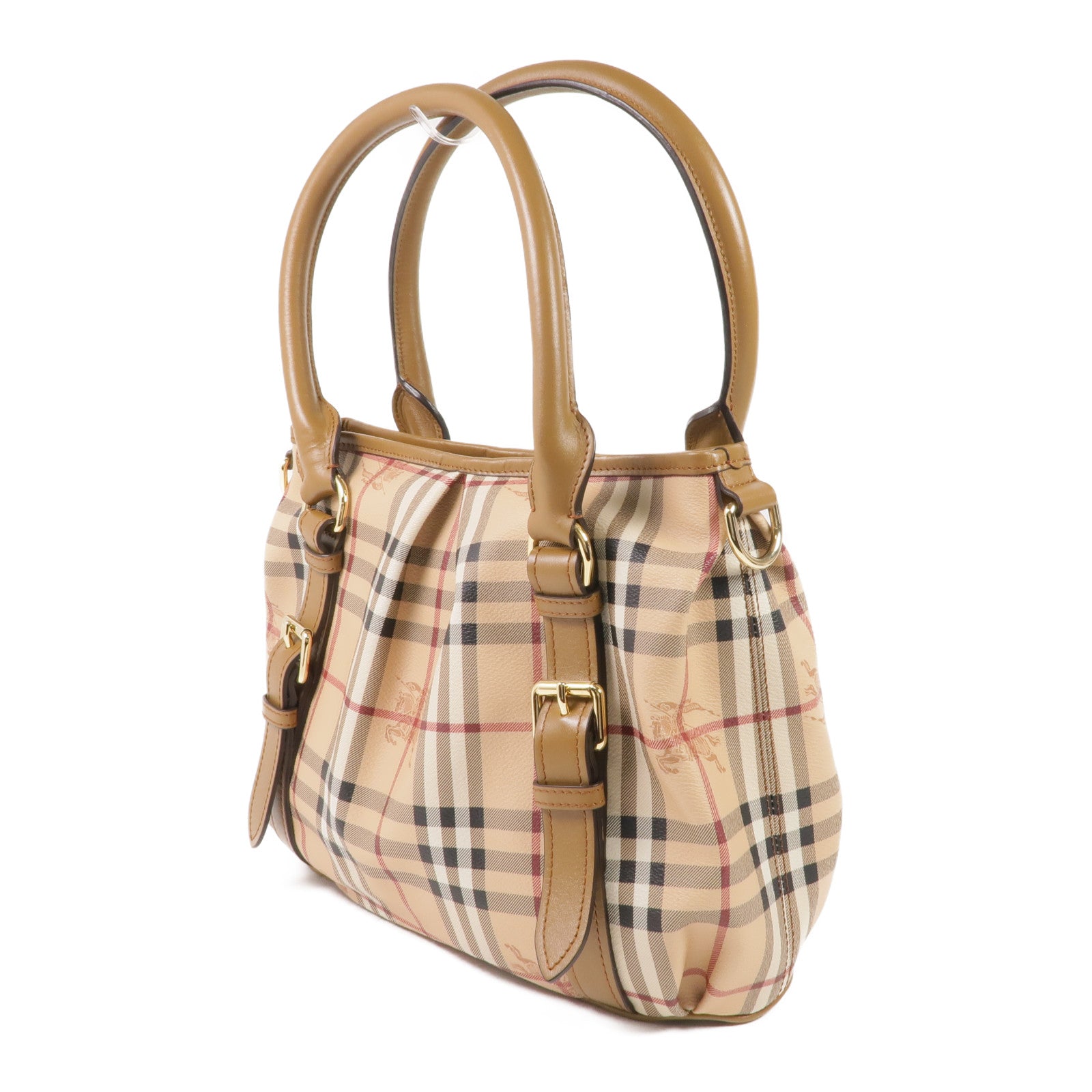 BURBERRY 塗層帆布Haymarket Northfield金扣手挽肩背兩用袋