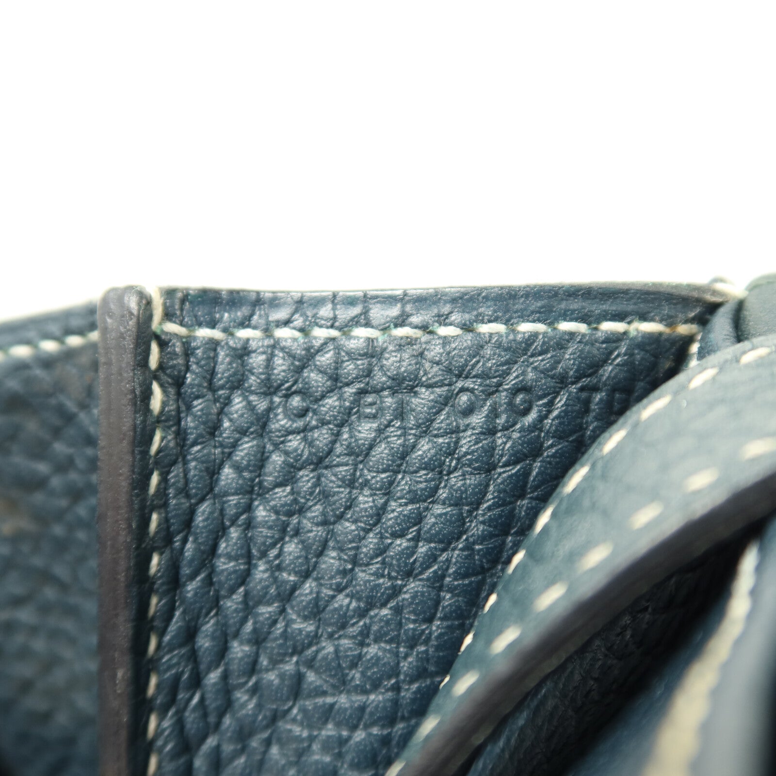 HERMES Clemence皮革Halzan 31金扣手挽肩背兩用袋Vert Cypres