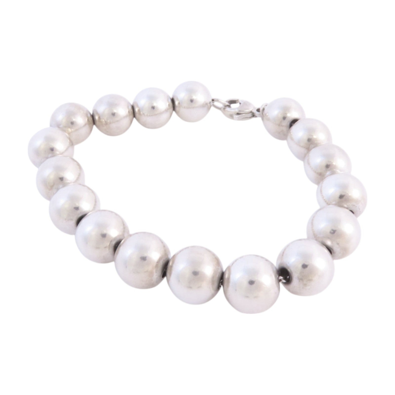 TIFFANY＆CO 925純銀Hareware Ball Bracelet銀扣手鏈