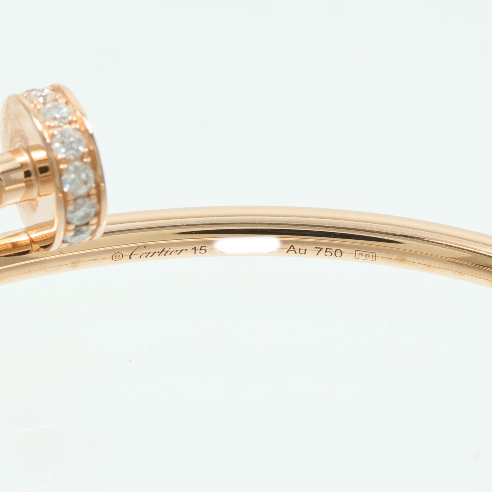 CARTIER 18K玫瑰金Juste Un Clou Diamond鑽石手鐲