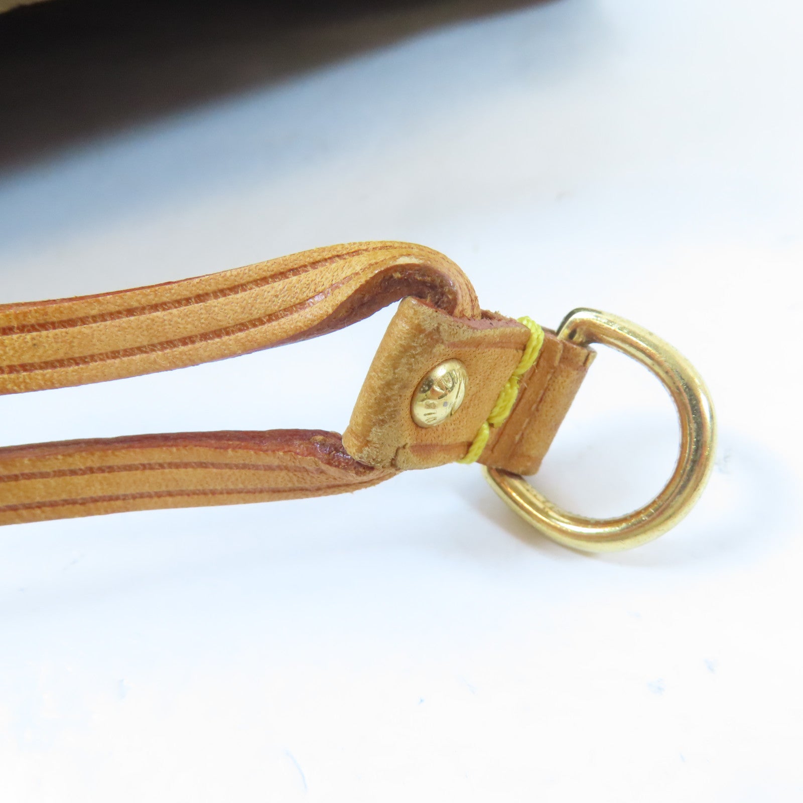 LOUIS VUITTON Monogram Neverfull PM金扣肩背袋啡色