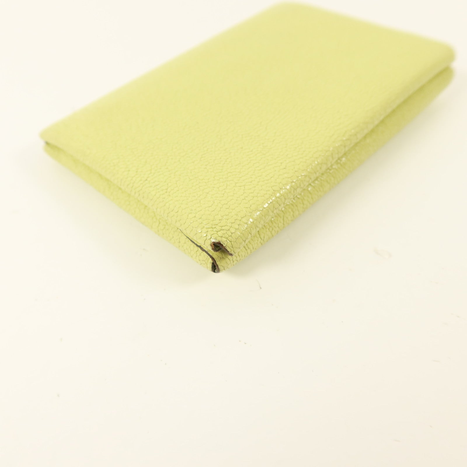 HERMES Chevre皮革Calvi Duo Card Holder卡片套Jaune Bourgeon