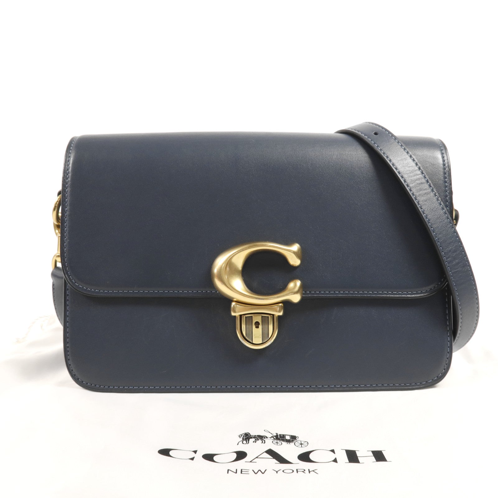 COACH 牛皮皮革Shoulder Bag金扣肩背袋