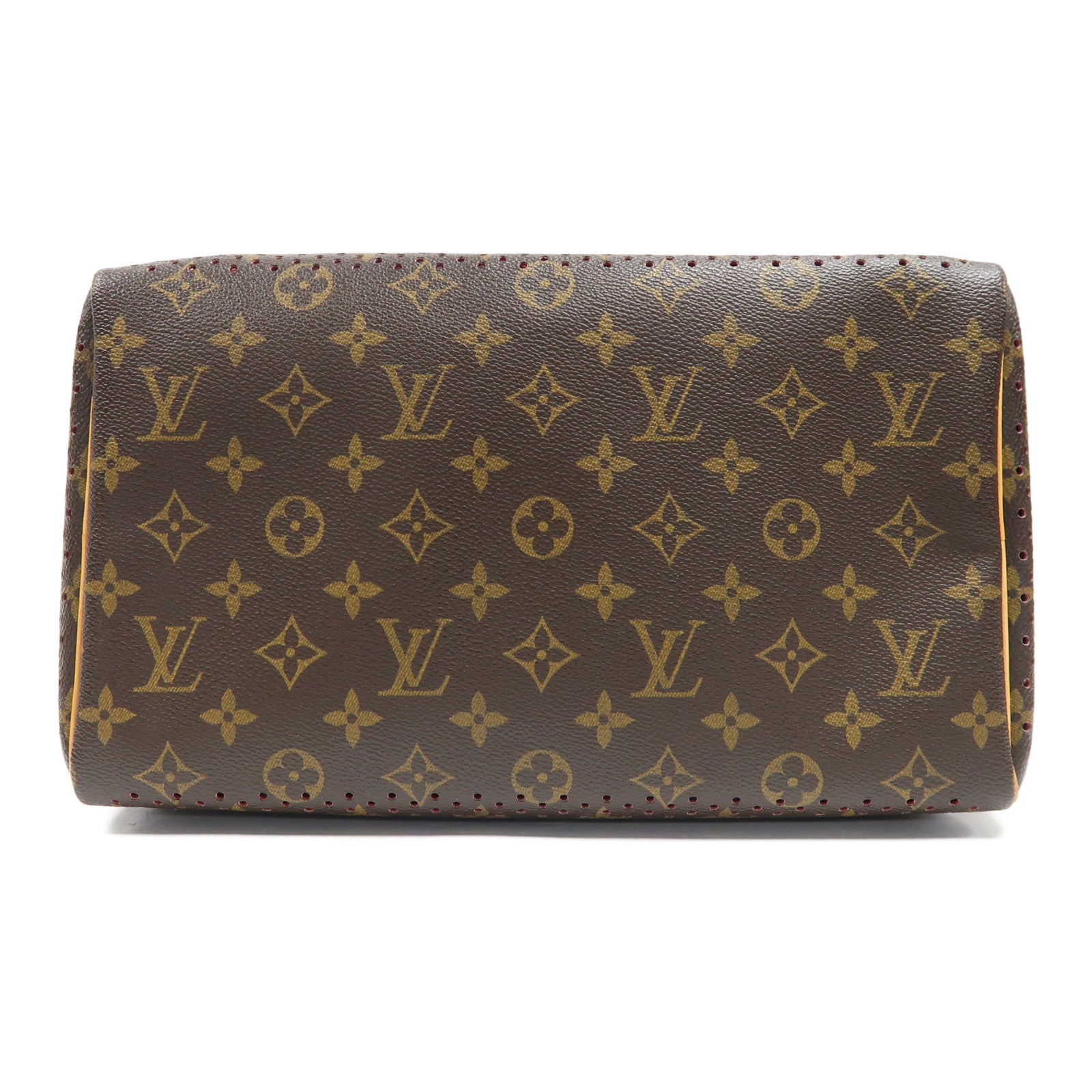 LOUIS VUITTON 【激減優惠】Monogram Perfo Speedy 30金扣手挽袋啡色