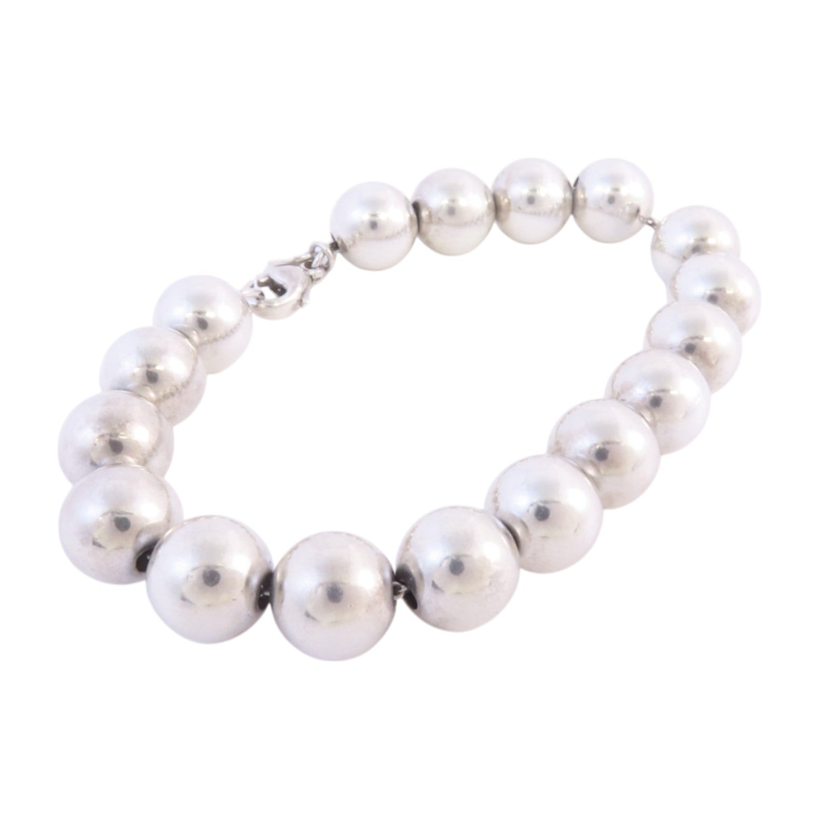 TIFFANY＆CO 925純銀Hareware Ball Bracelet銀扣手鏈