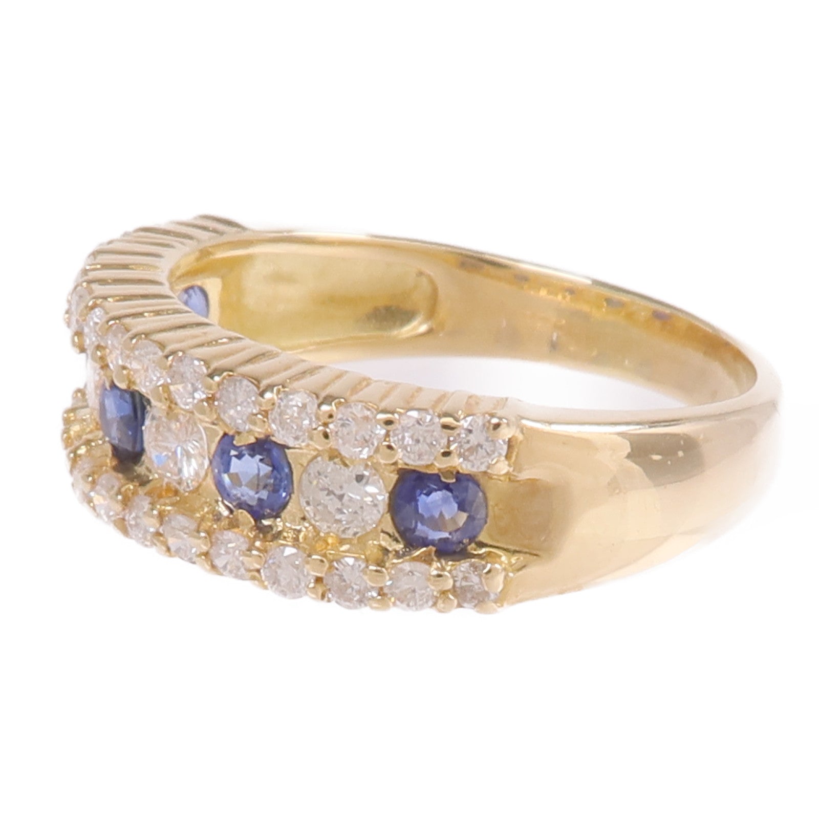 JEWELRY 18K黃金Sapphire Diamond Ring藍寶石/鑽石戒指US#6.75