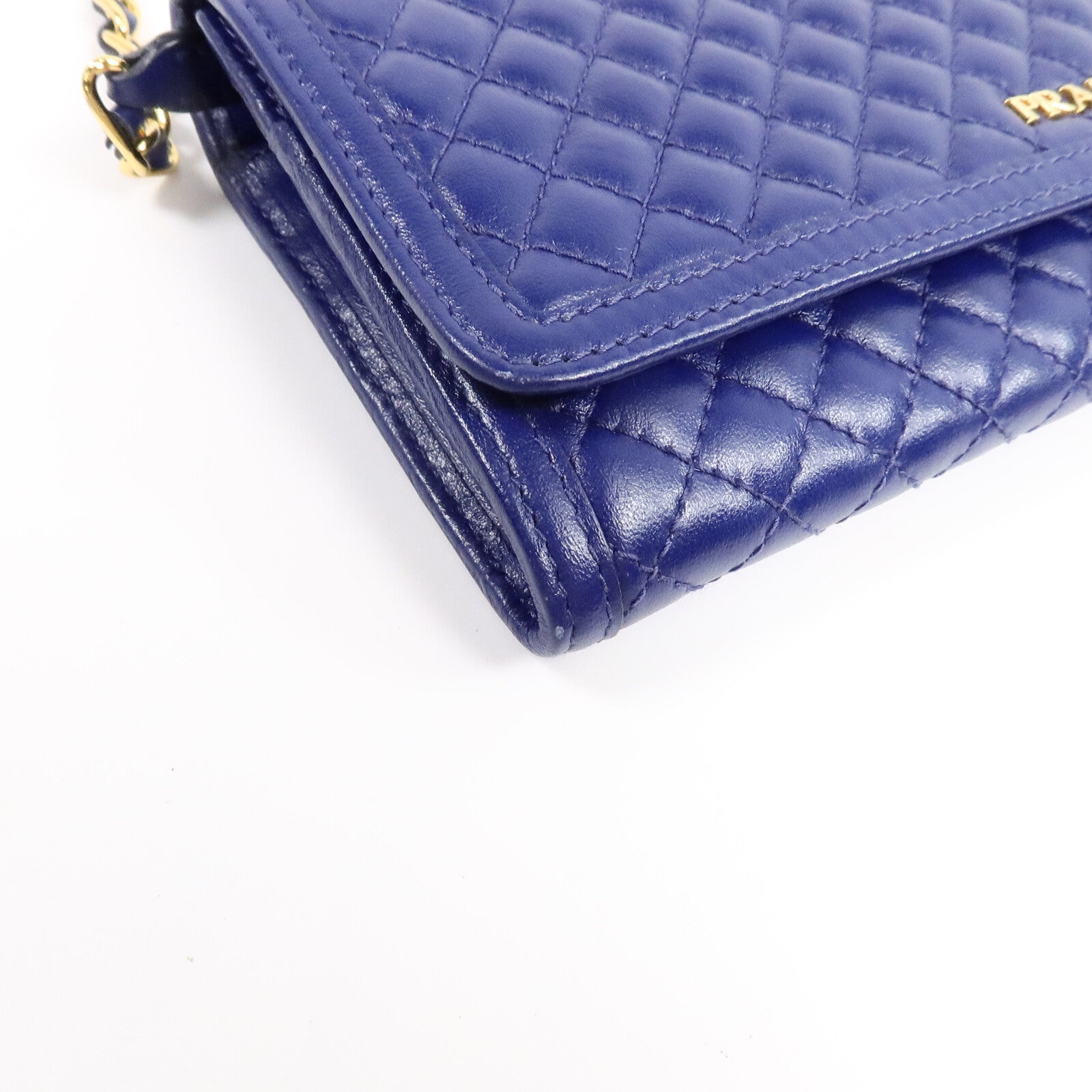 PRADA 牛皮皮革Wallet On Chain鏈帶肩背袋