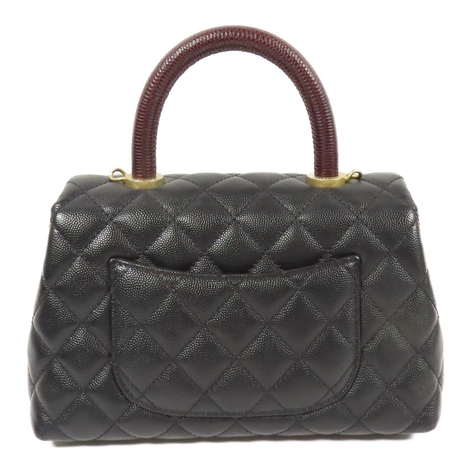 CHANEL 牛皮皮革CoCo Handle Small金扣鏈帶手挽肩背兩用袋