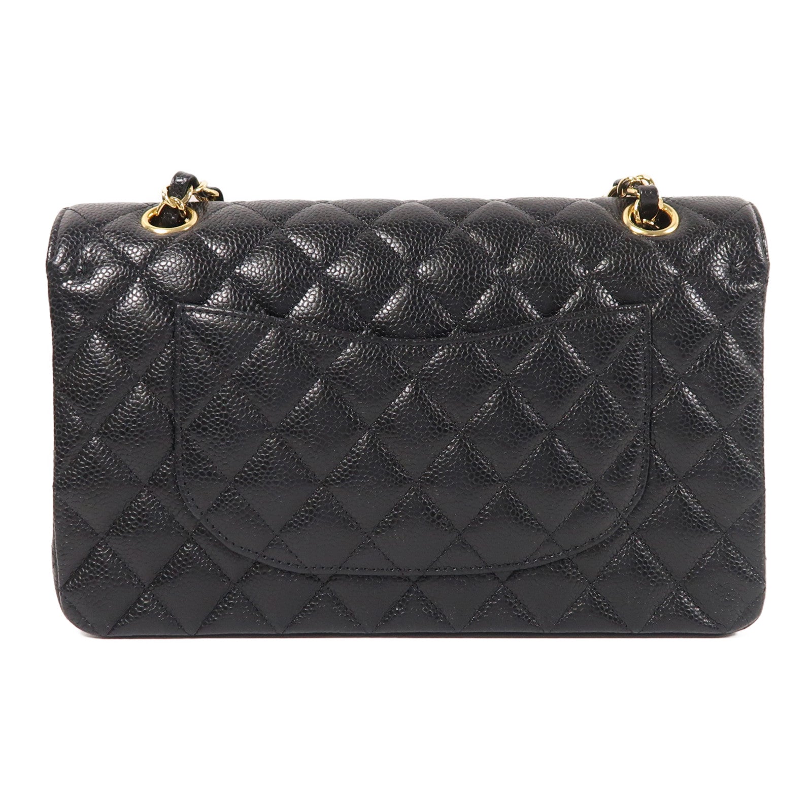 CHANEL CC GHW Classic 25 Chain Shoulder Bag Calfskin Leather Black