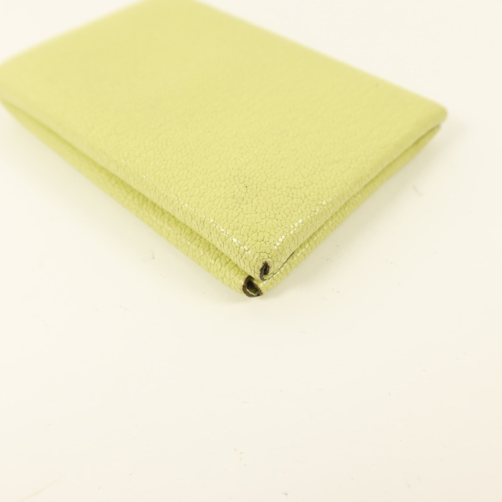 HERMES Chevre皮革Calvi Duo Card Holder卡片套Jaune Bourgeon