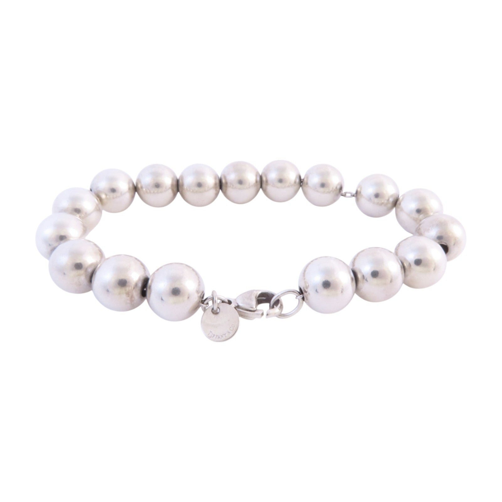 TIFFANY＆CO 925純銀Hareware Ball Bracelet銀扣手鏈