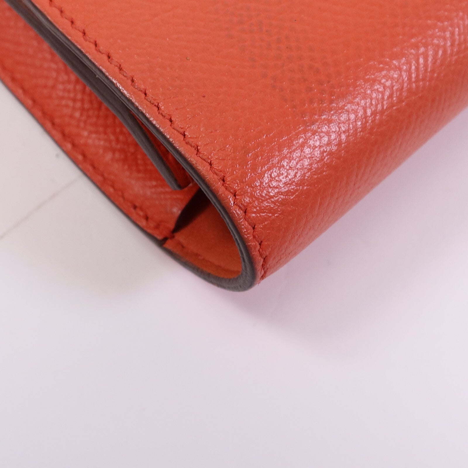 HERMES Epsom皮革Constance Wallet金扣長錢包Rouge Pivoine