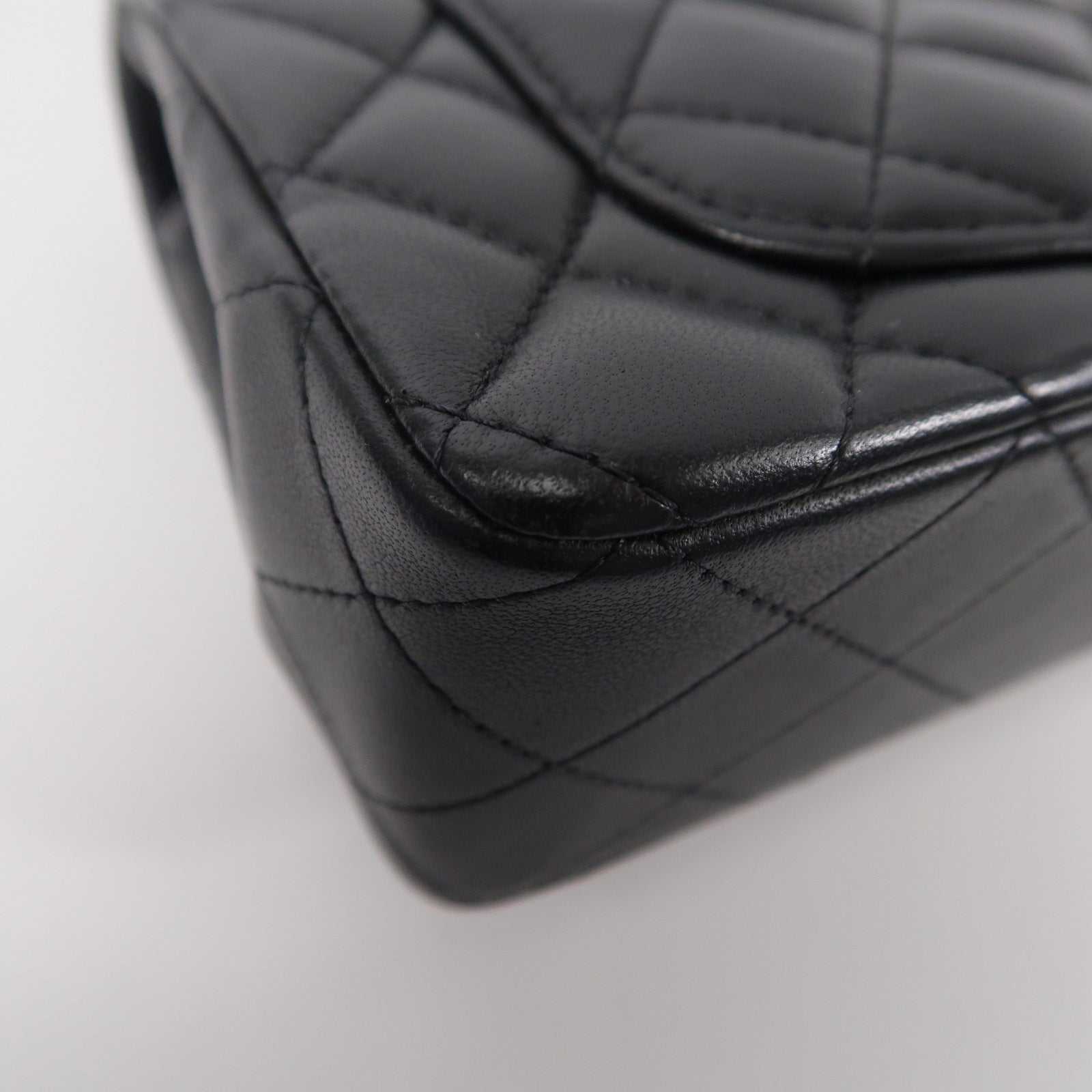 CHANEL 羊皮皮革Handle Flap 20cm鏈帶手挽肩背兩用袋