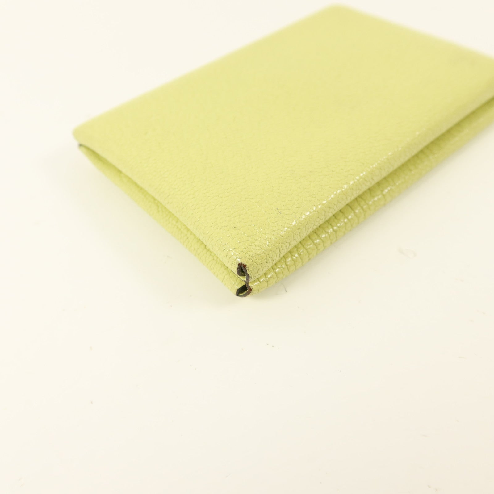 HERMES Chevre皮革Calvi Duo Card Holder卡片套Jaune Bourgeon
