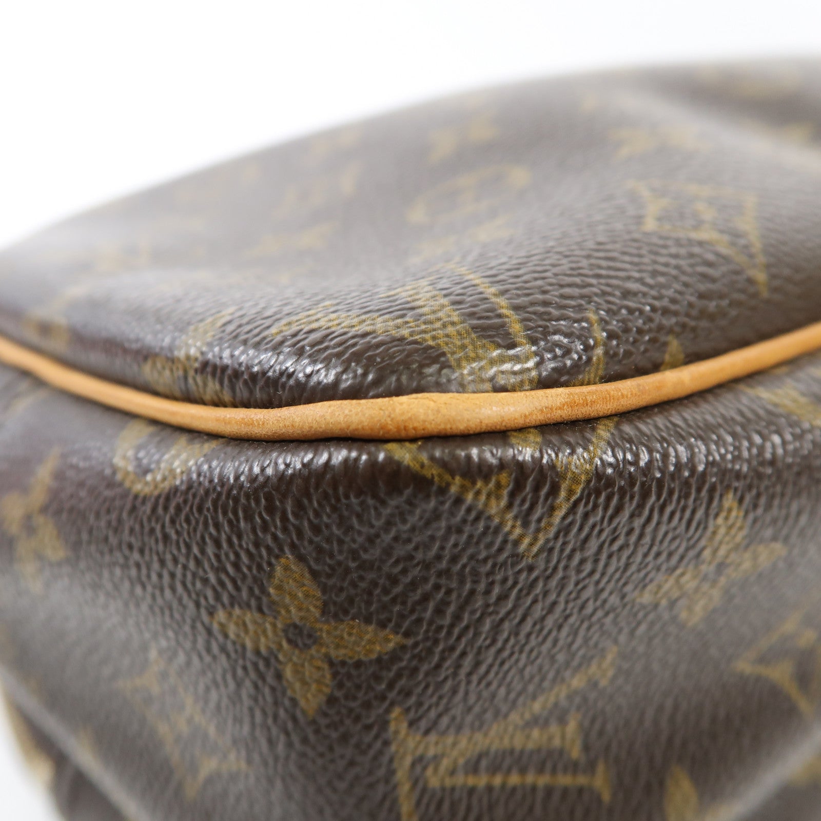 LOUIS VUITTON Monogram Reporter PM金扣肩背袋棕色