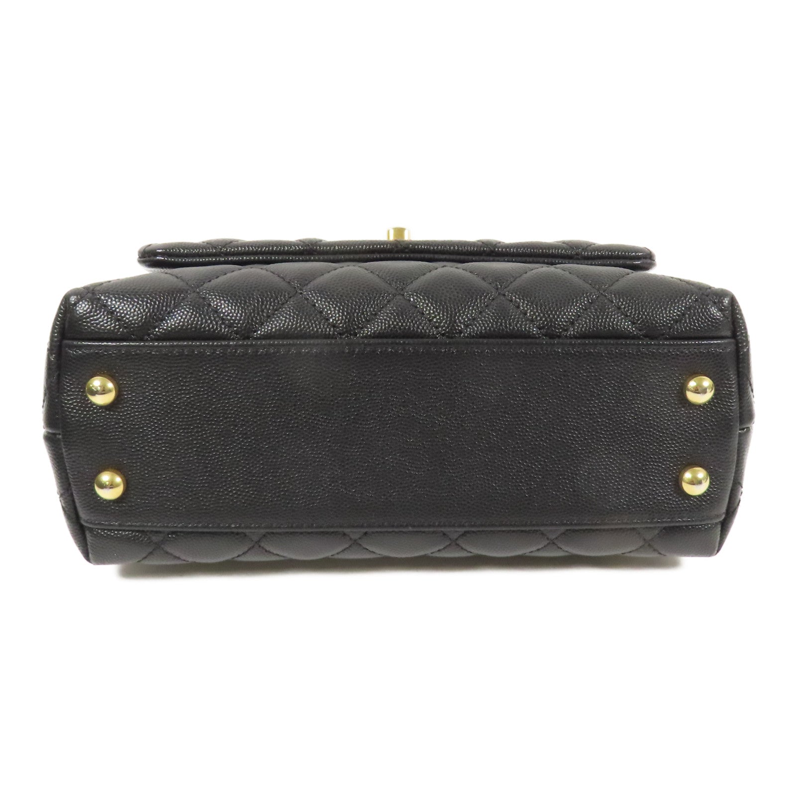 CHANEL 牛皮皮革CoCo Handle Small金扣鏈帶手挽肩背兩用袋– Brand Off