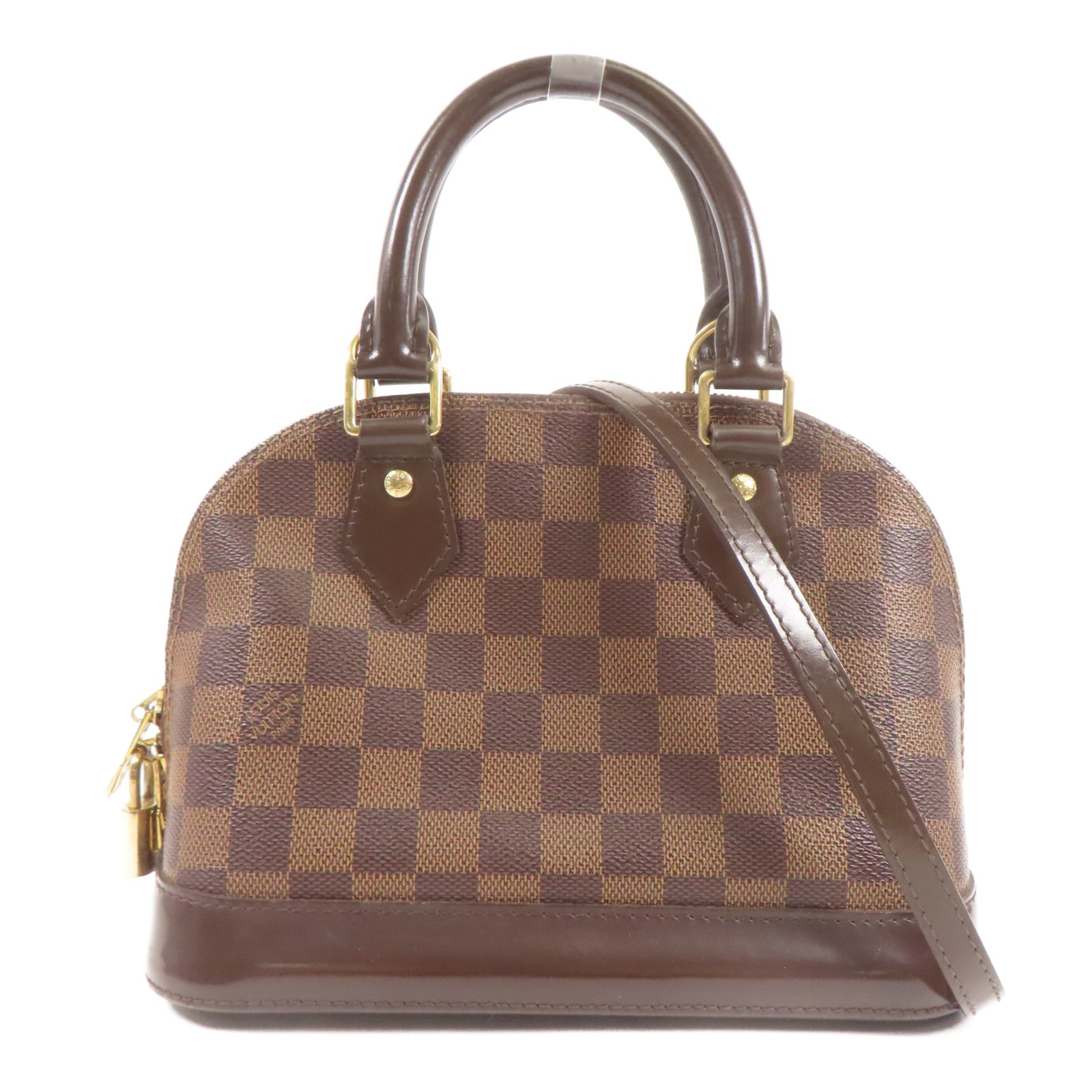 LOUIS VUITTON Damier Alma BB金扣手挽肩背兩用袋