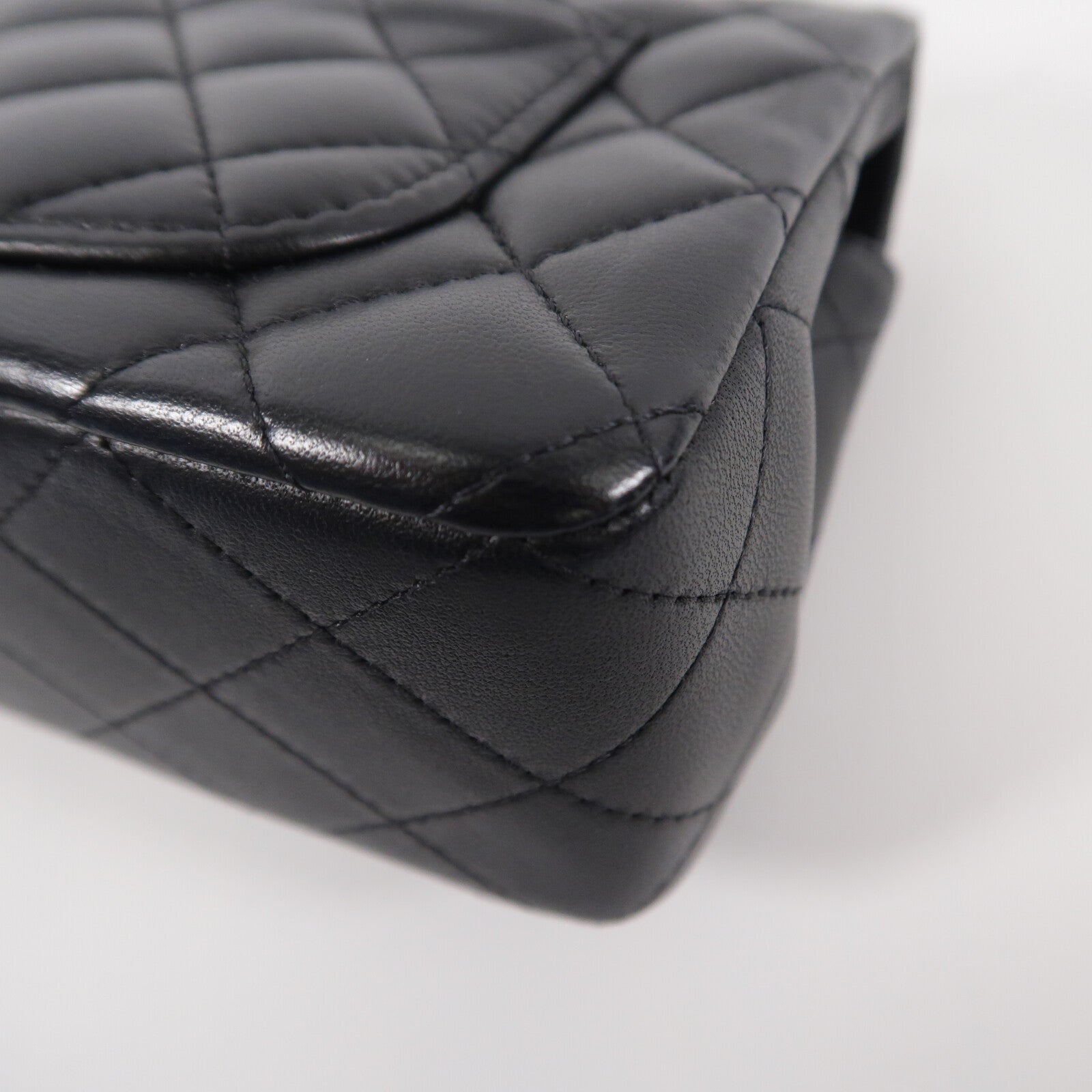 CHANEL 羊皮皮革Handle Flap 20cm鏈帶手挽肩背兩用袋