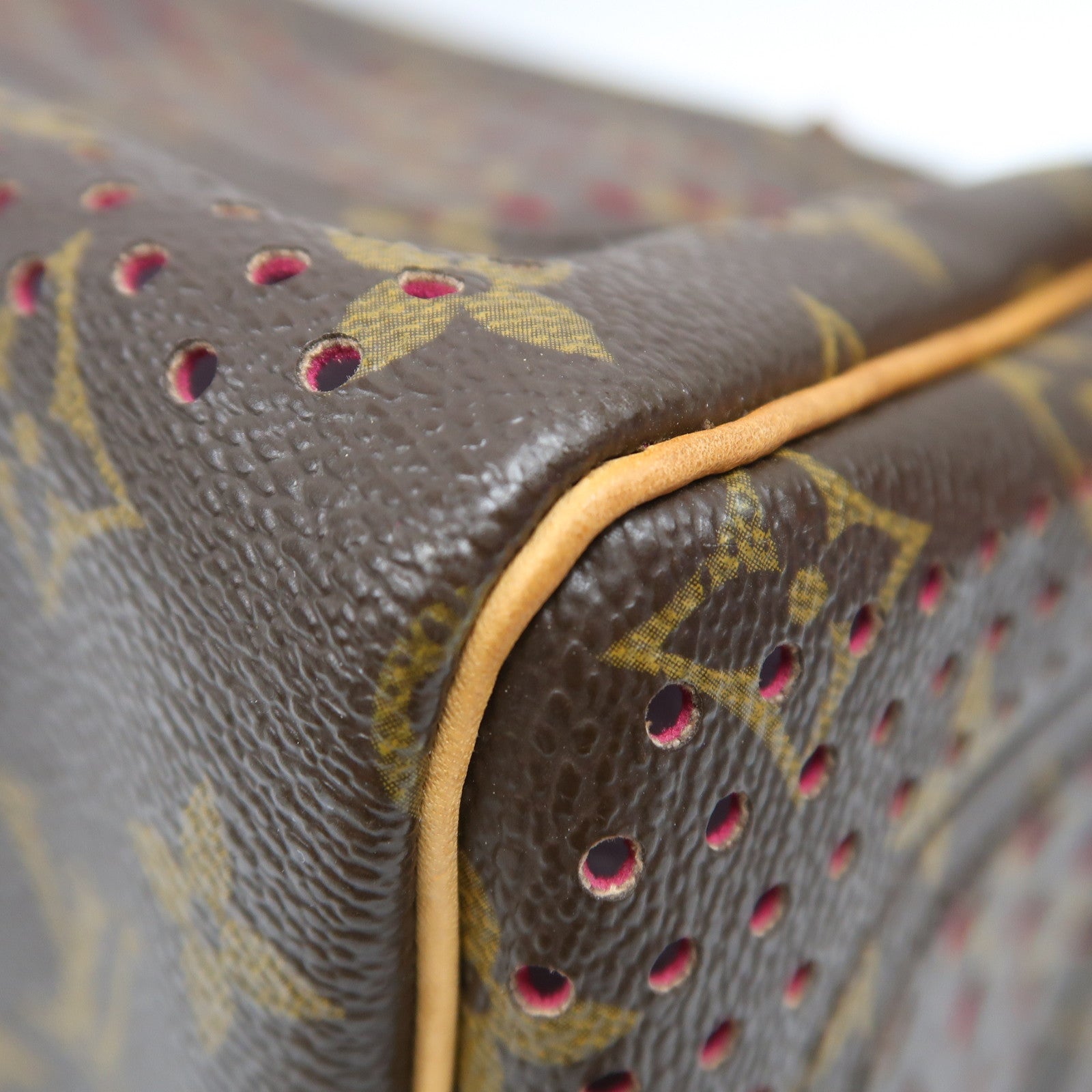 LOUIS VUITTON 【激減優惠】Monogram Perfo Speedy 30金扣手挽袋啡色