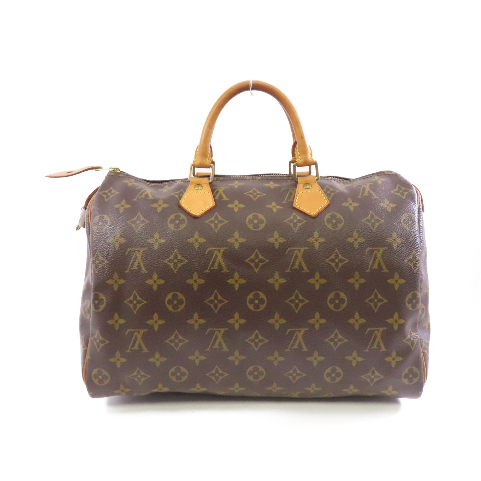 LOUIS VUITTON 【激減優惠】Monogram Speedy 35金扣手挽袋棕色