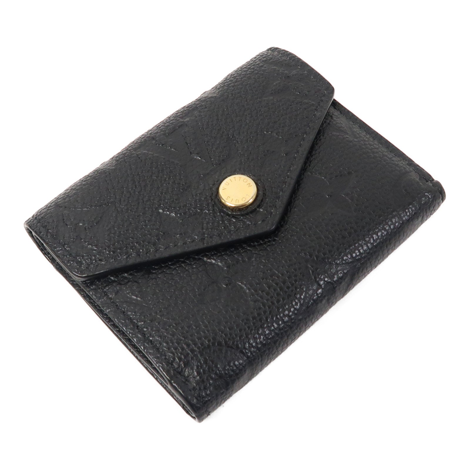 LOUIS VUITTON Monogram Empreinte Zoe Wallet金扣錢包黑色
