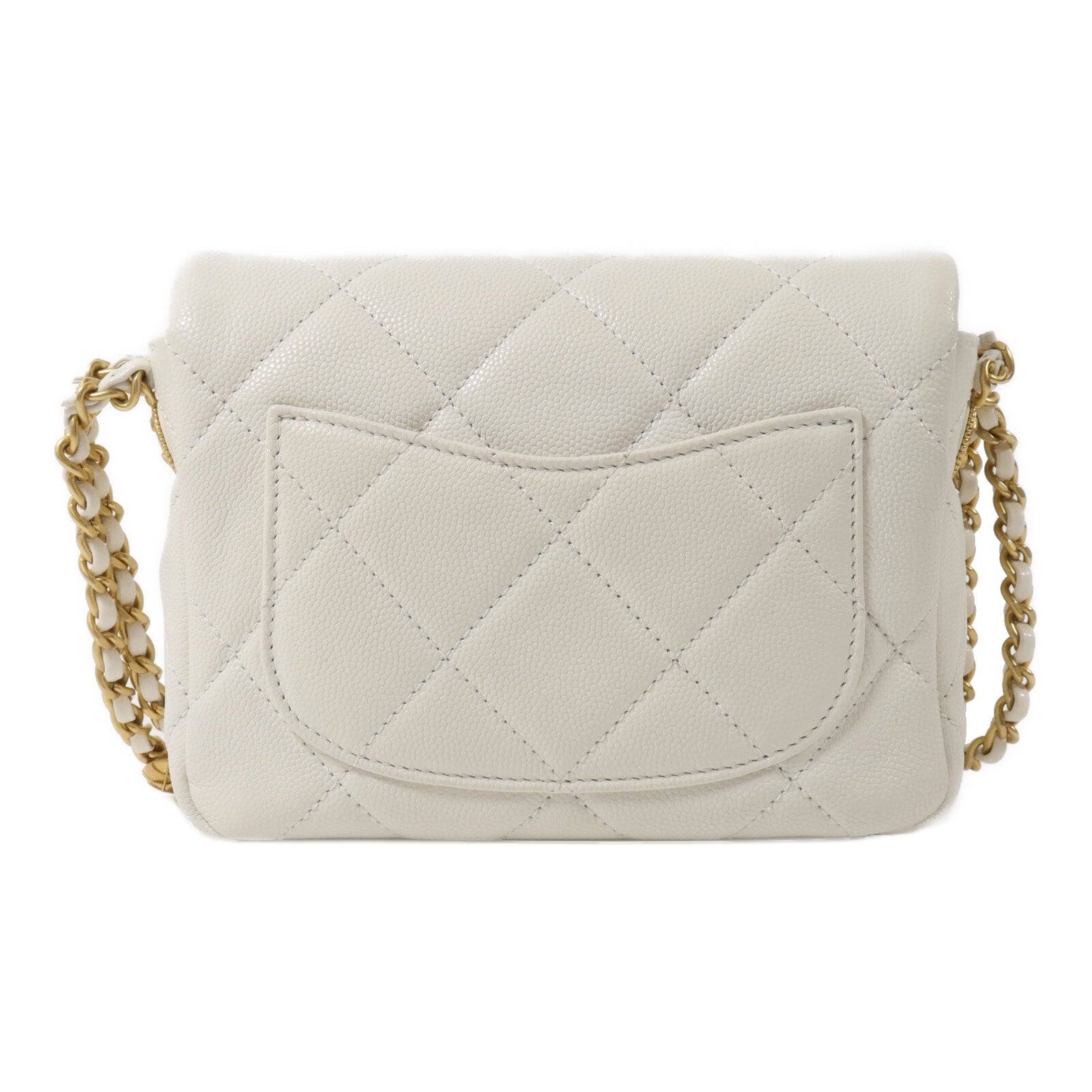CHANEL 牛皮皮革Mini Coins Flap鏈帶肩背袋