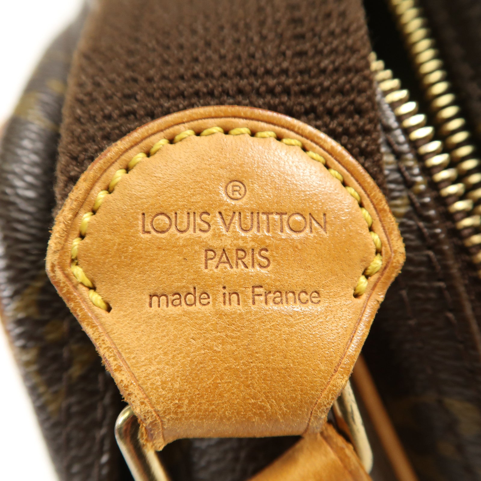 LOUIS VUITTON Monogram Reporter PM金扣肩背袋棕色