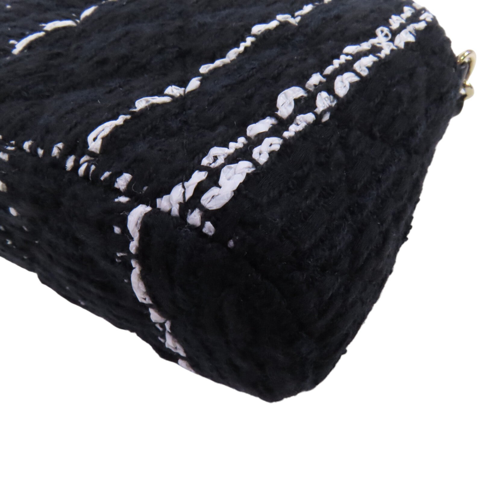 CHANEL 斜紋軟呢Chain Shoulder Bag金扣鏈帶肩背袋