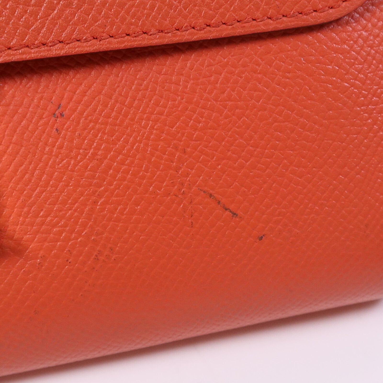 HERMES Epsom皮革Constance Wallet金扣長錢包Rouge Pivoine