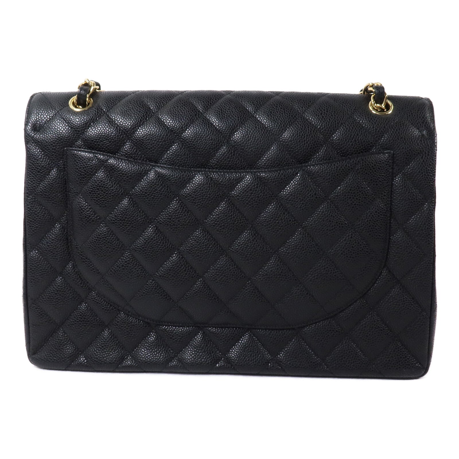 CHANEL 牛皮皮革Maxi Classic鏈帶肩背袋