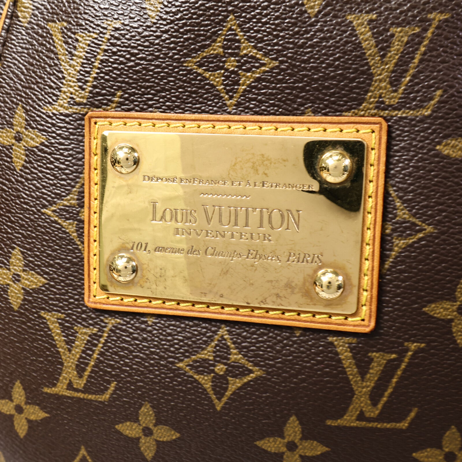 LOUIS VUITTON Monogram Galliera PM金扣肩背袋棕色