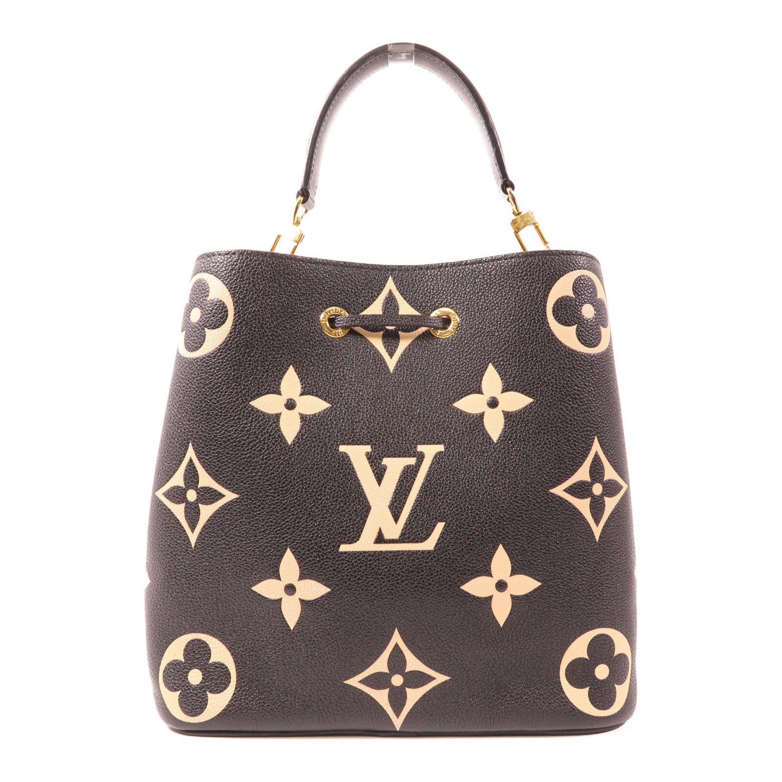 LOUIS VUITTON Monogram Empreinte Bicolor Neo Noe MM金扣手挽肩背兩用袋