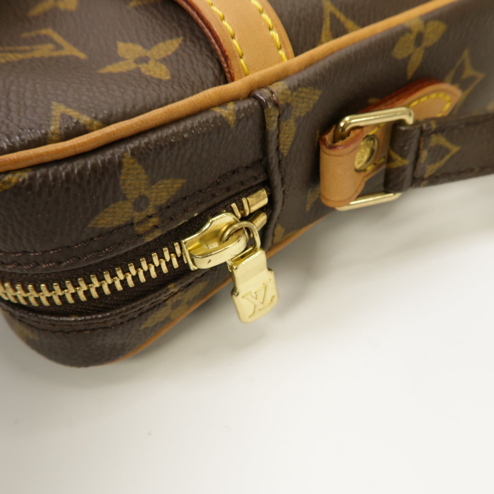LOUIS VUITTON 【激減優惠】Monogram Danube金扣肩背袋棕色