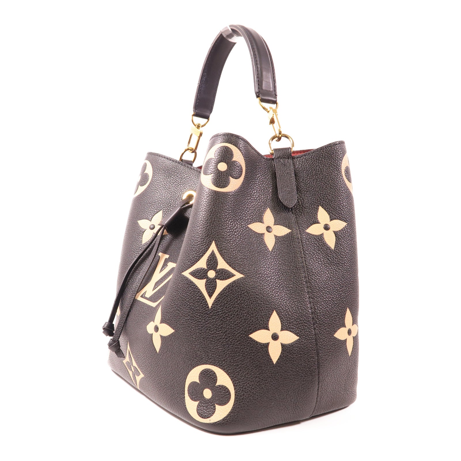 LOUIS VUITTON Monogram Empreinte Bicolor Neo Noe MM金扣手挽肩背兩用袋
